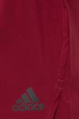 Шорти для бігу adidas Performance HC1751 жіночі колір бордовий однотонні середня посадка
