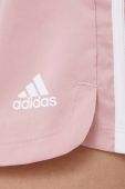 Шорти для тренувань adidas Performance HD9585 жіночі колір рожевий з аплікацією середня посадка