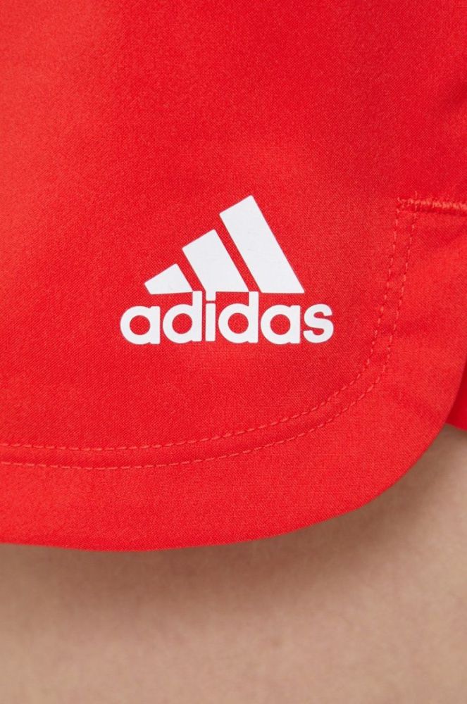 Спортивні шорти adidas Performance HD9588 жіночі колір червоний однотонні висока посадка фото 3
