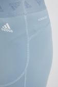 Шорти для тренувань adidas Performance HG8504 жіночі однотонні висока посадка колір блакитний