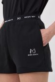 Бавовняні шорти Miss Sixty жіночі колір чорний однотонні висока посадка