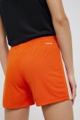 Шорти для тренувань adidas Performance GN8086 жіночі колір помаранчевий однотонні середня посадка