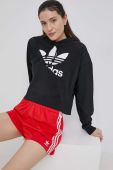 Шорти adidas Originals Adicolor HE9495 жіночі колір червоний однотонні висока посадка HE9495-VIVRED