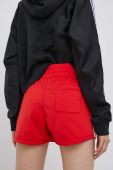 Шорти adidas Originals Adicolor HE9495 жіночі колір червоний однотонні висока посадка HE9495-VIVRED