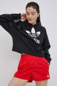 Шорти adidas Originals Adicolor HE9495 жіночі колір червоний однотонні висока посадка HE9495-VIVRED