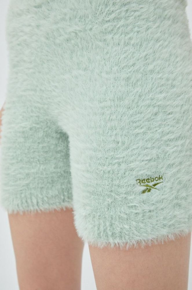 Шорти Reebok Classic H46811 жіночі колір зелений з аплікацією висока посадка фото 4