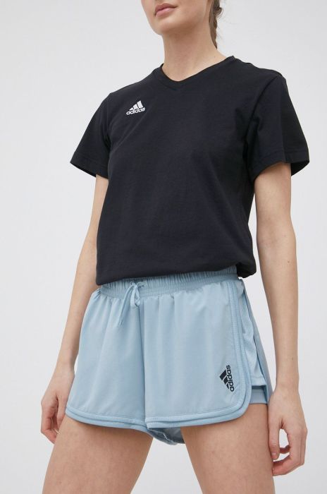 Шорти для тренувань adidas Performance Club HF1770 жіночі однотонні середня посадка колір блакитний