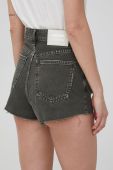 Джинсові шорти Dr. Denim жіночі колір зелений однотонні висока посадка