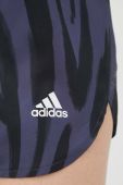 Шорти для бігу adidas Performance Run Icons HA3556 жіночі колір синій візерунок середня посадка