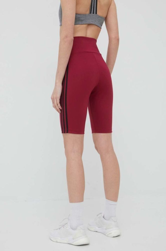 Шорти adidas Originals Trefoil Moments HE0406 жіночі колір фіолетовий з аплікацією висока посадка HE0406-LEGBUR фото 3