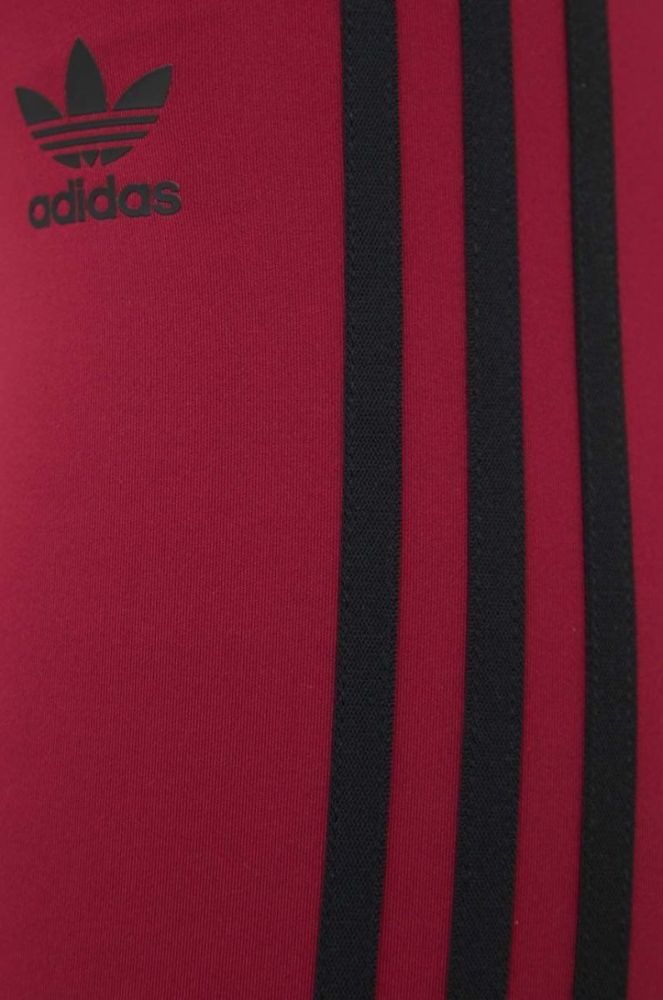 Шорти adidas Originals Trefoil Moments HE0406 жіночі колір фіолетовий з аплікацією висока посадка HE0406-LEGBUR фото 4