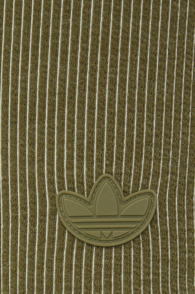 Шорти adidas Originals Trefoil Moments HF2105 жіночі колір зелений однотонні висока посадка HF2105-FCOLI/ALML фото 4