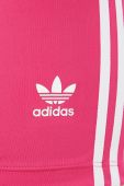 Шорти adidas Originals Adicolor жіночі колір рожевий з аплікацією висока посадка HG6123-REMAG
