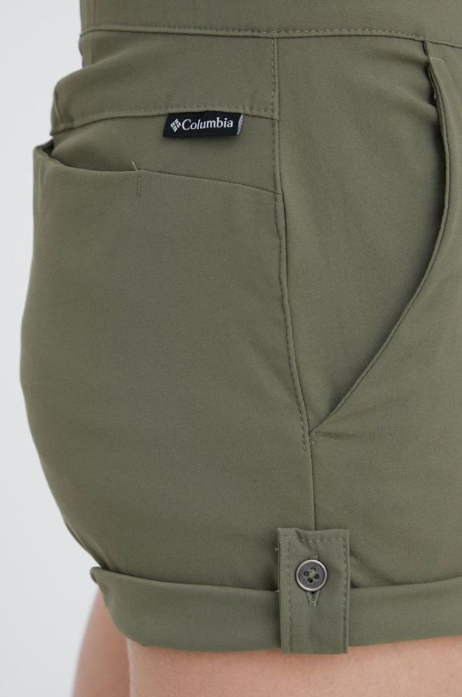 Шорти outdoor Columbia Firwood Camp Ii жіночі колір зелений однотонні середня посадка фото 4