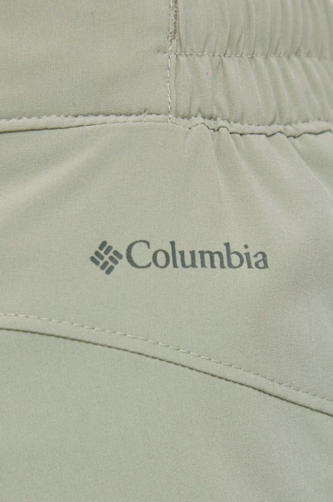 Шорти outdoor Columbia Alpine Chill Zero жіночі колір зелений однотонні середня посадка фото 4