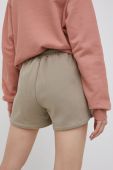 Бавовняні шорти OCAY жіноче колір бежевий гладке висока посадка