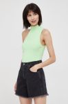 Джинсові шорти Pepe Jeans Rachel Short жіночі колір чорний однотонні висока посадка Джинсові шорти Pepe Jeans Rachel Short жіночі колір чорний однотонні висока посадка