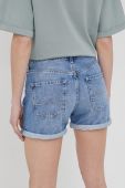 Джинсові шорти Pepe Jeans Mable Short жіночі однотонні середня посадка колір блакитний