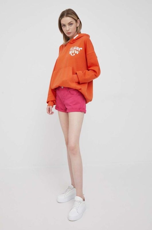 Джинсові шорти Pepe Jeans Siouxie жіночі колір фіолетовий однотонні висока посадка фото 2