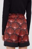 Шорти Sisley жіночі колір червоний візерунок висока посадка (2347656)