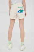 Шорти Vans жіночі колір бежевий візерунок висока посадка