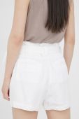 Шорти Superdry жіночі колір білий однотонні висока посадка