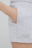 Шорти Superdry жіночі колір сірий однотонні середня посадка