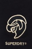 Шорти Superdry жіночі колір чорний з аплікацією висока посадка