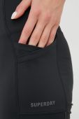 Шорти Superdry жіночі колір чорний однотонні висока посадка (2364214)