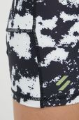 Шорти Superdry жіночі колір чорний візерунок висока посадка