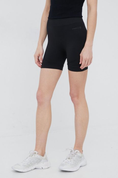 Шорти Superdry жіночі колір чорний однотонні висока посадка (2448349)