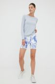 Шорти Superdry жіночі візерунок висока посадка колір блакитний (2305631)