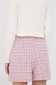 Шорти United Colors of Benetton жіночі колір рожевий візерунок висока посадка