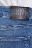 Джинсові шорти Dkny жіночі однотонні висока посадка колір блакитний