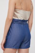 Шорти United Colors of Benetton жіночі колір синій однотонні висока посадка (2435052)