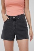 Джинсові шорти Lee жіночі колір сірий однотонні середня посадка