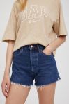 Джинсові шорти Wrangler жіночі колір синій однотонні висока посадка (2394273) Джинсові шорти Wrangler жіночі колір синій однотонні висока посадка (2394273)