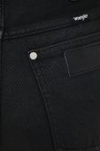 Джинсові шорти Wrangler жіночі колір чорний однотонні висока посадка (2305663)