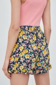 Шорти JDY жіночі колір синій візерунок висока посадка (2437429)