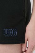 Шорти UGG жіночі колір чорний меланж висока посадка