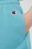 Шорти Champion 114926 жіночі колір бірюзовий однотонні висока посадка 114926-BS148
