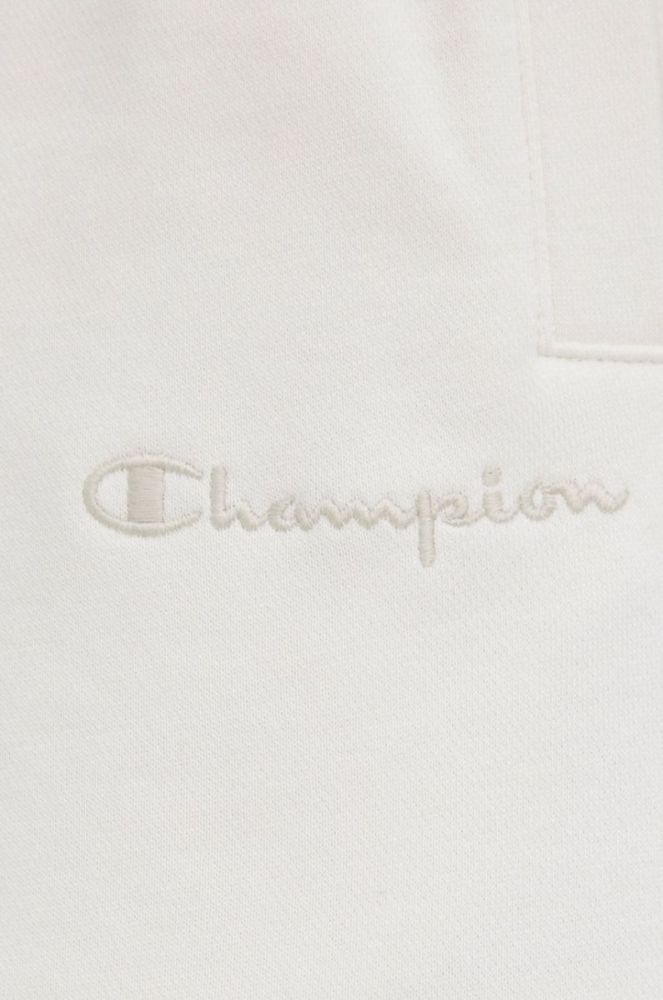 Шорти Champion 115065 жіночі колір бежевий з аплікацією висока посадка фото 4