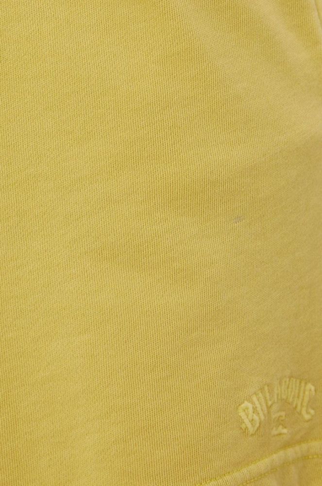Шорти Billabong жіночі колір жовтий однотонні висока посадка фото 4