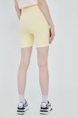 Шорти Tommy Jeans жіночі колір жовтий однотонні висока посадка