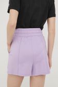 Шорти Fila жіночі колір фіолетовий однотонні висока посадка (2243344)