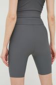 Шорти для тренувань Fila Cassino жіночі колір сірий однотонні висока посадка