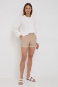 Шорти Mustang Chino Shorts жіночі колір бежевий однотонні висока посадка