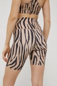 Шорти P.E Nation жіночі колір бежевий візерунок висока посадка (2126495)