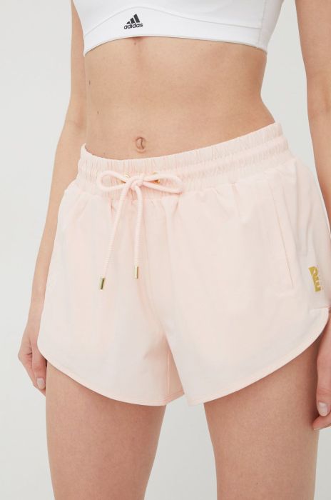 Шорти для тренувань P.E Nation Full Time жіночі колір рожевий однотонні середня посадка