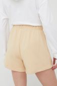 Бавовняні шорти P.E Nation жіночі колір бежевий однотонні висока посадка (2357482)